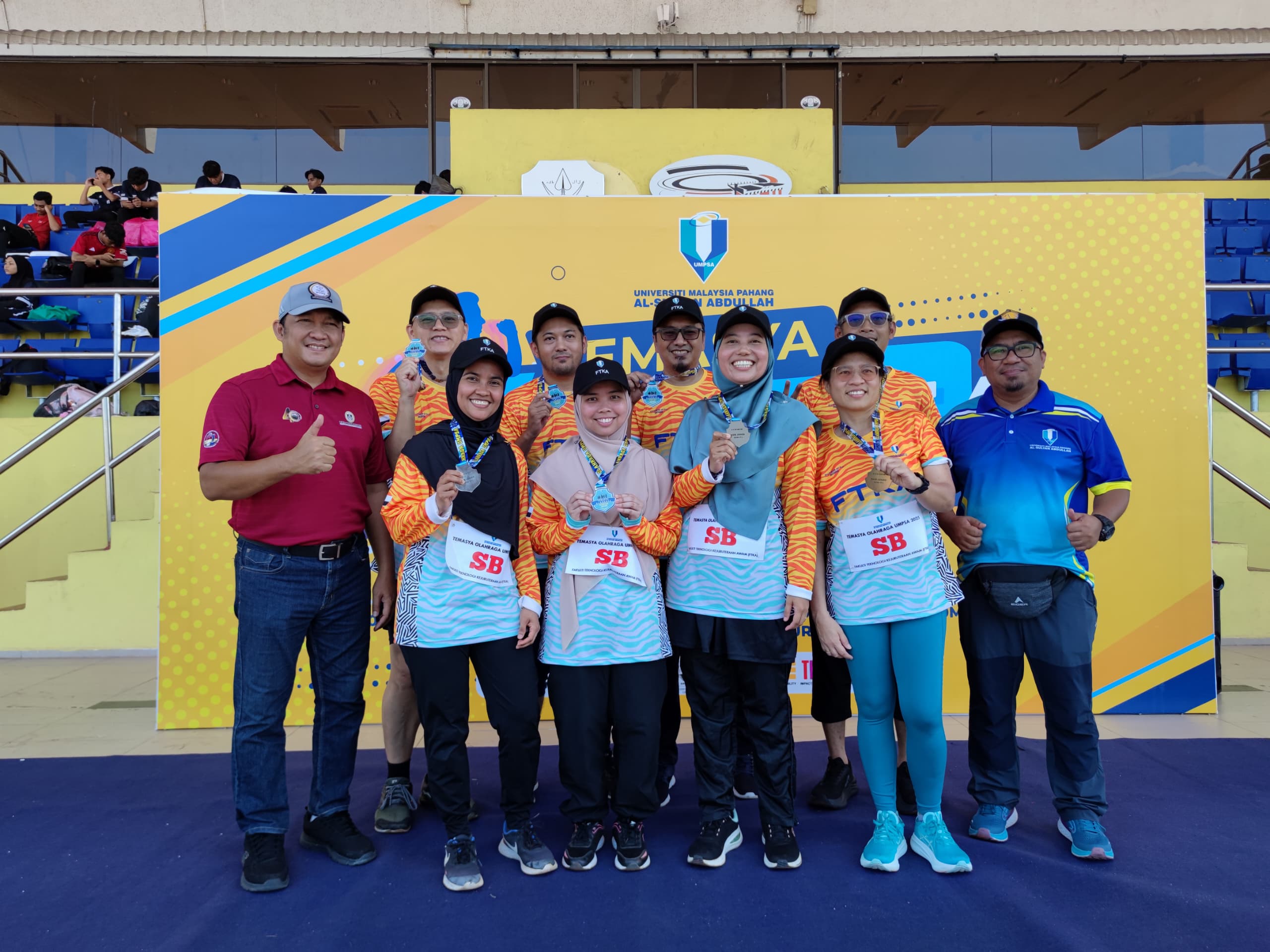 Setinggi-tinggi Tahniah diucapkan kepada semua Atlet Fakulti Teknologi Kejuruteraan Awam, UMPSA yang memenangi Pingat Perak dalam Temasya Olahraga UMPSA yang telah berlangsung pada 14 Jun 2025 bertempat di Stadium Darul Makmur, Kuantan 