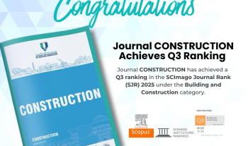 We are proud to announce that the Journal CONSTRUCTION, published by the Faculty of Civil Engineering Technology, UMPSA Malaysia has achieved a Q3 ranking in the SCImago Journal Rank (SJR) 2025 under the Building and Construction category