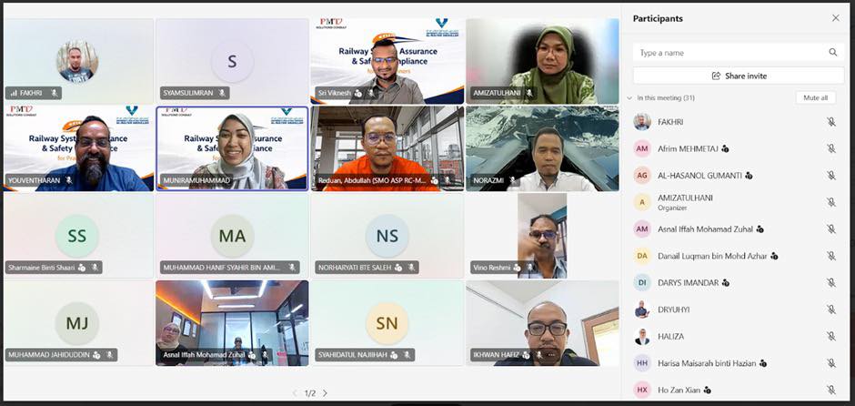 The Faculty of Civil Engineering Technology, UMPSA in collaboration with PMT Solutions Consult Sdn. Bhd., successfully organised an online short course titled “Railway System Assurance and Safety Compliance for Practitioners” on 1 April 2026