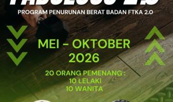 Kesihatan warga kerja adalah aset organisasi. Sejajar dengan usaha membina persekitaran kerja yang sihat dan sejahtera, FTKA, UMPSA melaksanakan Program Pengurusan Berat Badan FTKA – MyBody Fit &amp; Fabulous (MyBFF) bermula Mei hingga Oktober 2026