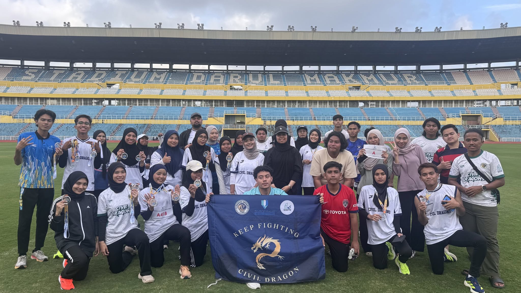 Tahniah FTKA, UMPSA atas kejayaan meraih TEMPAT KETIGA KESELURUHAN dalam Temasya Olahraga 2026 yang berlangsung di Stadium Darul Makmur pada 14 Jun 2026. Tahniah dan syabas kepada semua atlet FTKA!