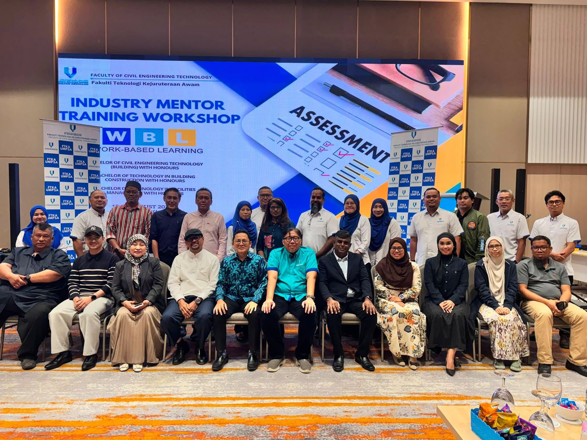Faculty of Civil Engineering Technology, UMPSA has successfully organized the Work-Based Learning (WBL) Industry Mentor Training Workshop alongside the CEO@Faculty programme by Mr. Azly Abdul Kadir on 15 August 2026 at UMPSA Kuala Lumpur